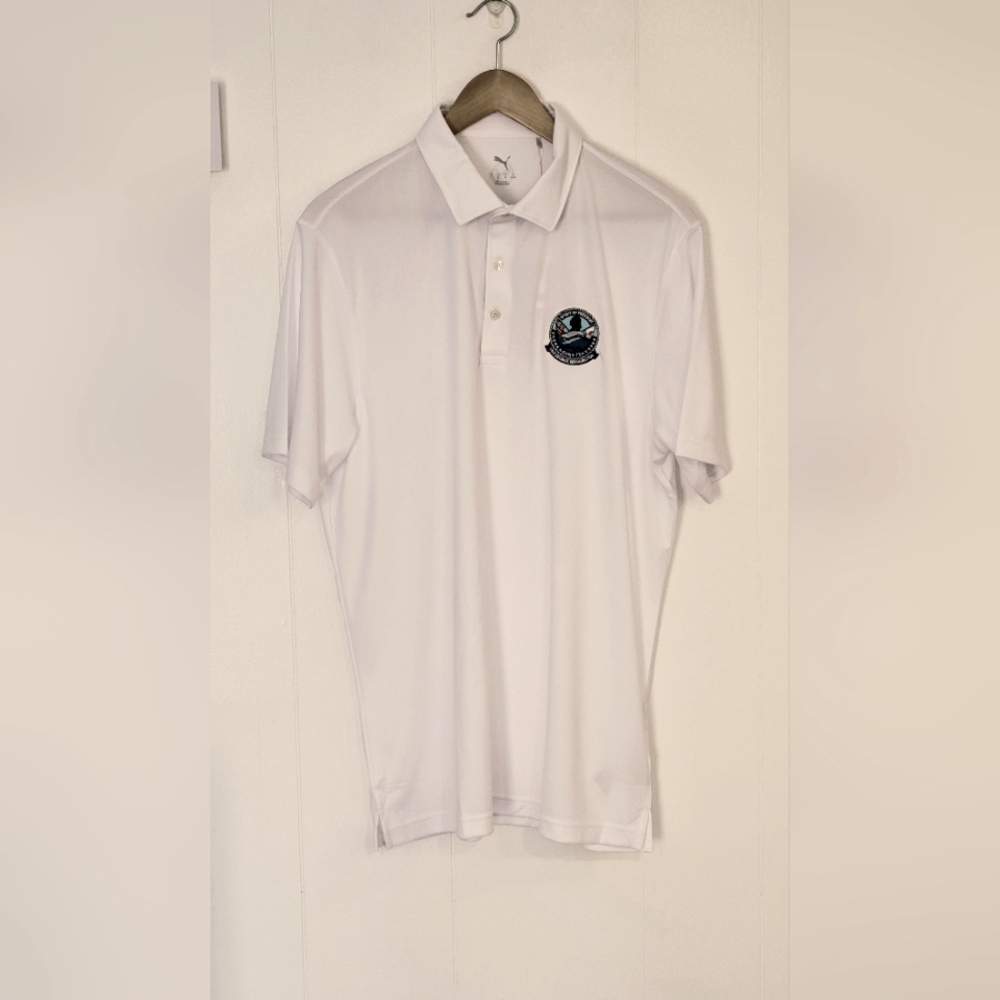 Puma White Spirit Of Freedom Logo Polo.